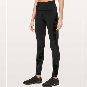 Lululemon Wunder Under High Rise tight flocked